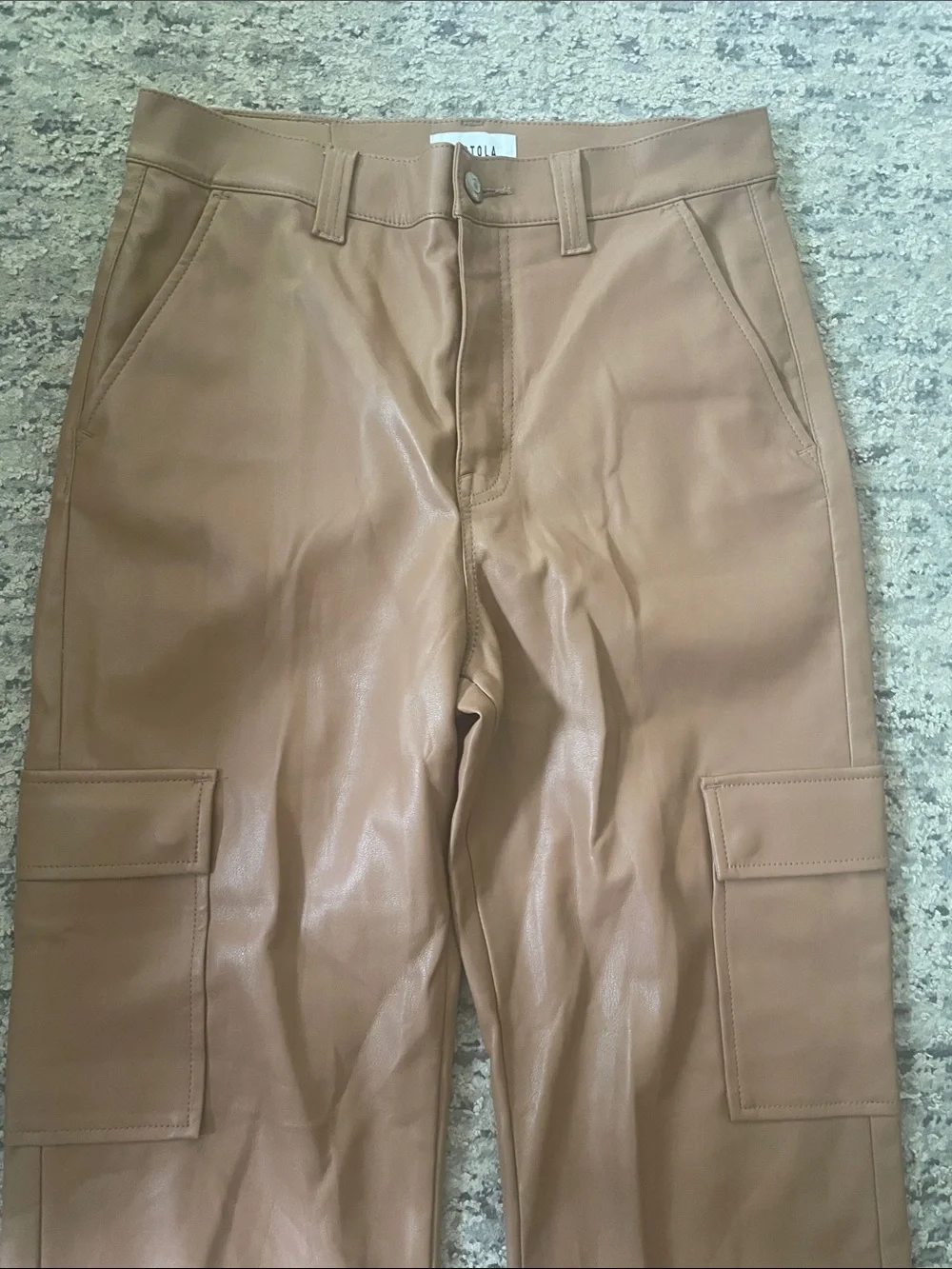 Pistola Cassie Faux Leather Cargo Pants